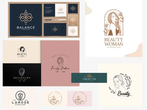 49 Logo Template Design Beauty Brands Vector for Spa